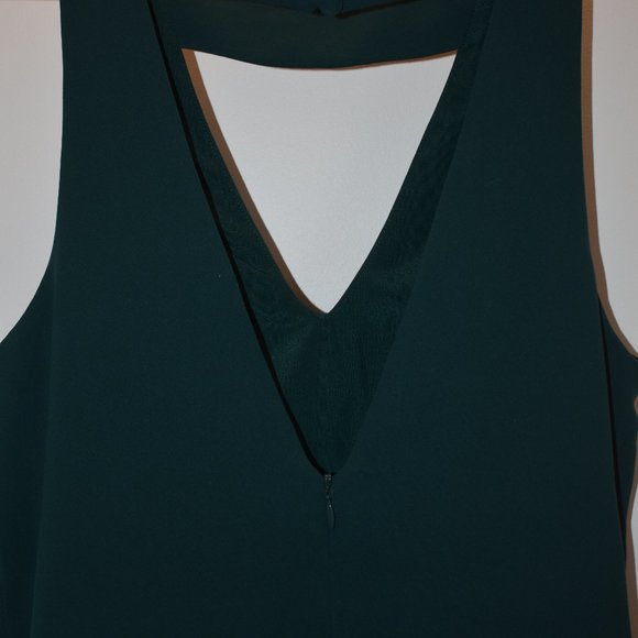 Crepe Dress | Forest Green | Size Small - Picture 6 of 8